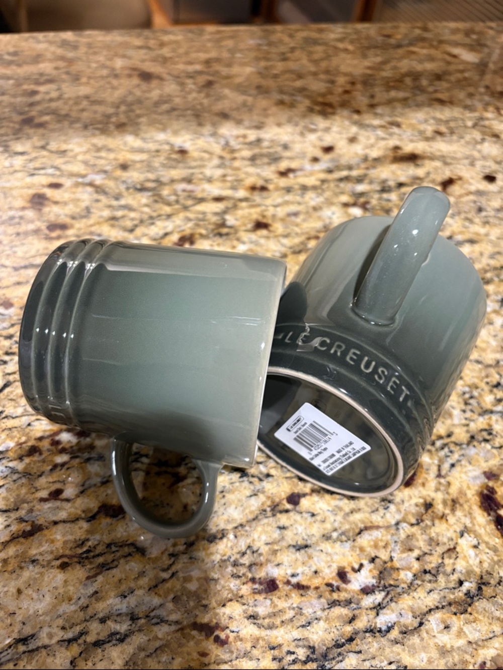 Le Creuset Sage Green Stoneware Mugs - Set of 2, Thyme